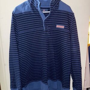 Vineyard Vines Men's Blue Striped Pullover (Shep Shirt)